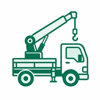Biểu tượng xe cẩu điều phối đúng tải trọng
