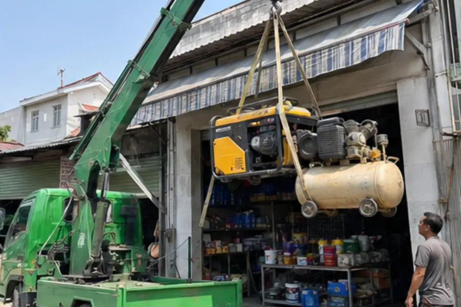 Máy phát điện, máy nén khí