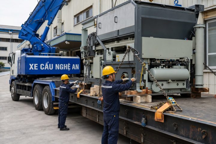 Cách Chằng Buộc Hàng Trên Xe Cẩu Tự Hành