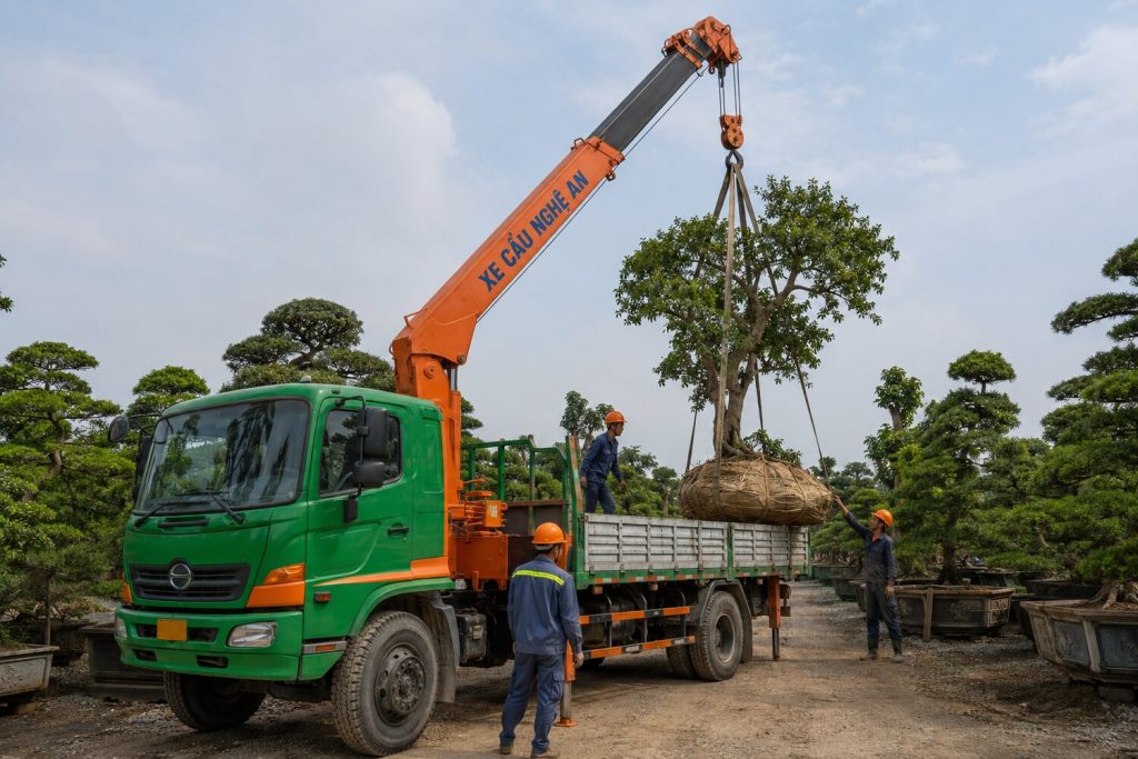 Xe cẩu cây cảnh