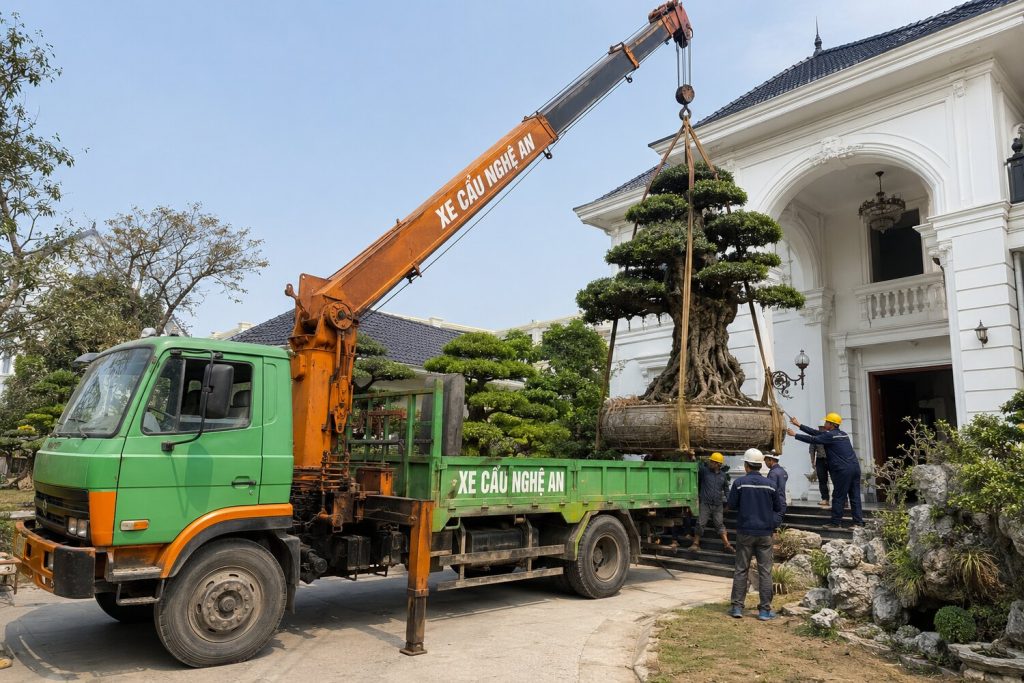 Xe cẩu cây cảnh