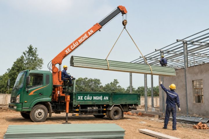 Dịch Vụ Cẩu Lắp Đặt Nhà Xưởng