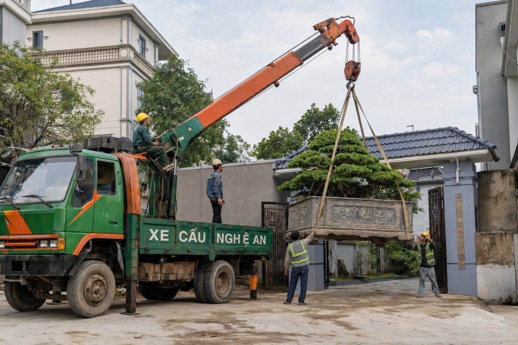 Xe cẩu cây cảnh